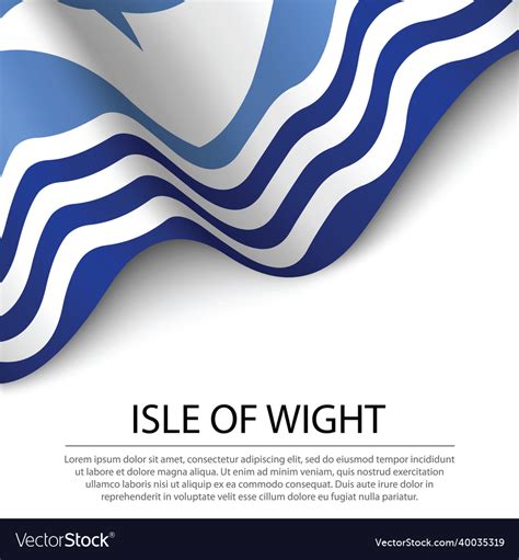 Waving flag of isle of wight is a county Vector Image