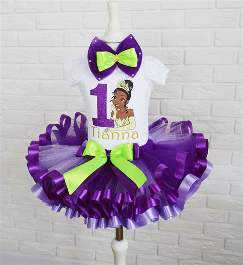 Princess Tiana Birthday Outfit for Baby Girls Custom Tiana - Etsy