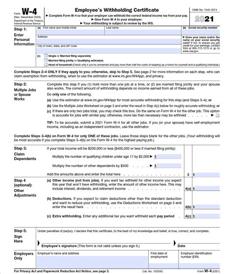 2023 W4 Form Fillable Pdf - Printable Forms Free Online