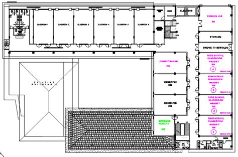 school design layout plan dwg file - Cadbull