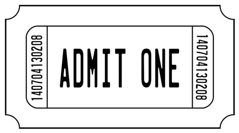 Admit One Ticket Digi Stamp