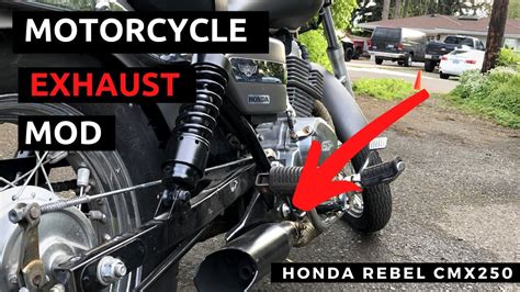 Honda Rebel 250 Cheap Exhaust Mod - YouTube