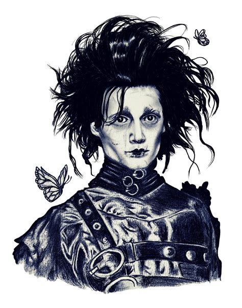 Johnny Depp as Edward Scissorhands Printable Art, Johnny Depp Art ...