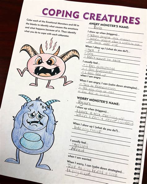 Art Therapy Anxiety Worksheets For Kids - Download Free Mock-up