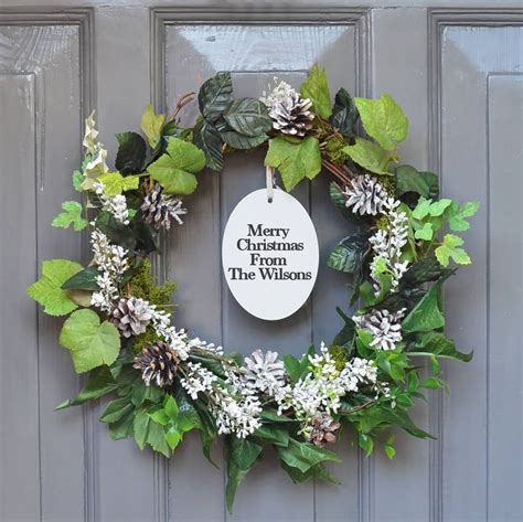 Personalised Ivy Christmas Wreath | Christmas wreaths, Xmas wreaths ...