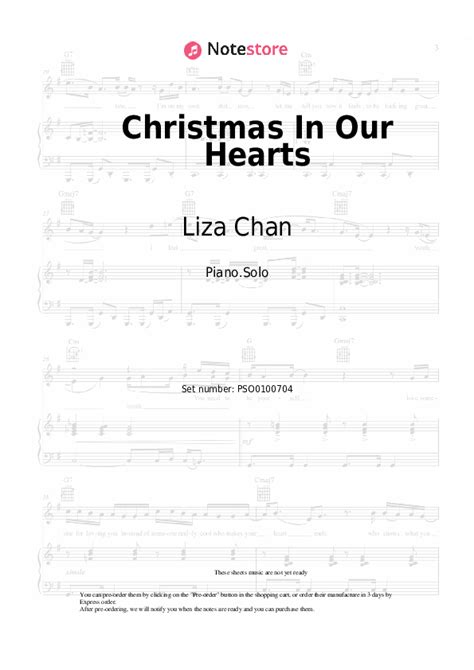 Christmas In Our Hearts piano sheet music Jose Mari Chan, Liza Chan in ...