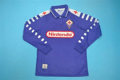 Fiorentina 1998-99 Home Long-Sleeve "Nintendo" Jersey [Free Shipping]