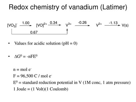 PPT - The oxidation states of vanadium PowerPoint Presentation, free download - ID:5576603