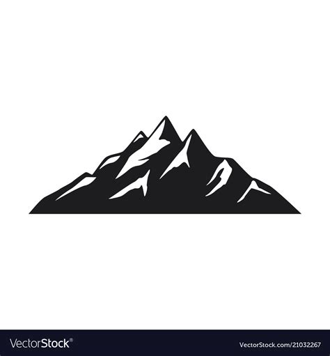 Mountain icons on white background Royalty Free Vector Image