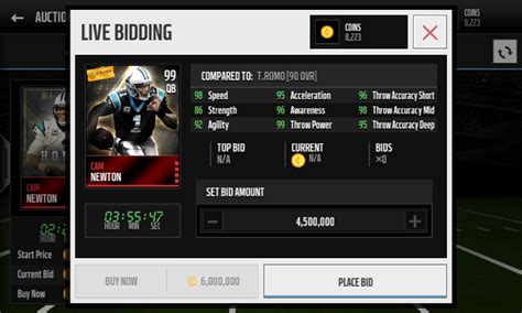 Golden Ticket Cam Newton Stats : r/MaddenMobileForums