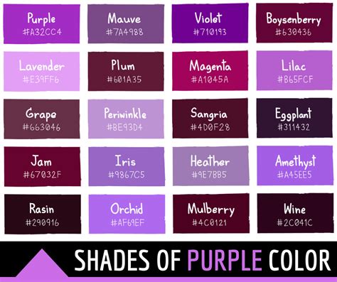 140 Shades of Purple Color With Names, Hex, RGB, CMYK Codes (2024)