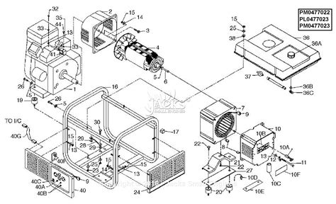 PowerMate Formerly Coleman PM0477023 Parts Diagram for Generator Parts