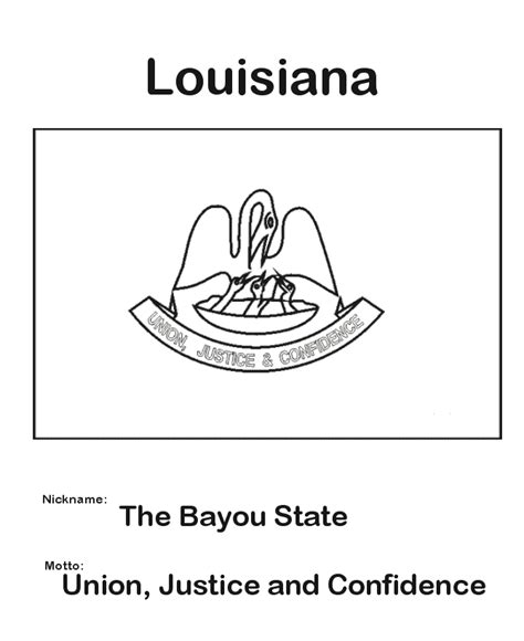 USA-Printables: Louisiana State Flag - State of Louisiana Coloring Pages