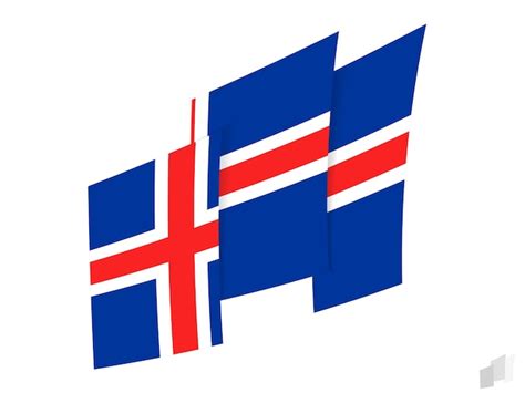 Premium Vector | Iceland flag in an abstract ripped design modern design of the iceland flag