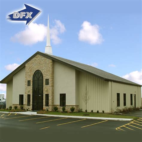 BS Standard Prefab Church/Prefabricated Steel Structure Church Buildings with Metal Material ...