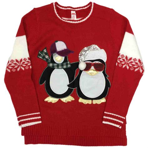 Holiday - Womens Knit Hipster Penguins Sweater Christmas Holiday Bird Pullover 2X - Walmart.com ...