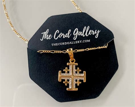 Gold Filled Layered Jerusalem Cross Necklace – The Cord Gallery