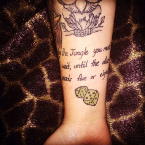 Tattoo uploaded by Sarah • Quote from jumanji for Robin Williams "in the jungle you must wait ...