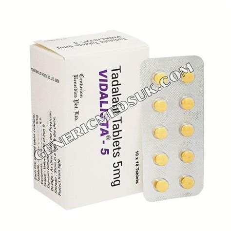 Buy Vidalista 5mg (Tadalafil) | Reviews | Uses | Price | GMUK