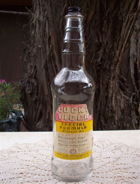 Vintage Lucky Tiger Hair Tonic Bottle