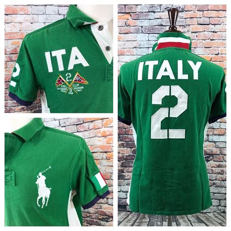 Polo Ralph Lauren Italy Flag #2 Shirt PRL Cup Green Polo Shirt Mens XL ...