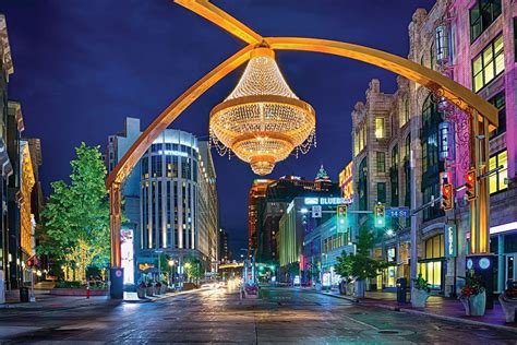 Playhouse Square at Night with the new chandelier | Me Stuff ...