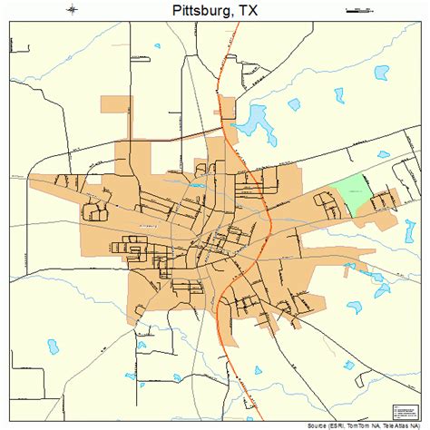 Pittsburg Texas Street Map 4857908