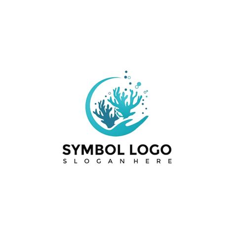 Premium Vector | Sea and coral logo template