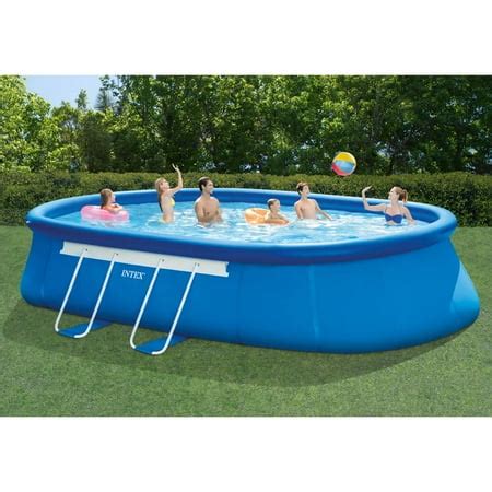 Intex 20' x 12' x 48" Oval Frame Above Ground Swimming Pool with Filter Pump - Walmart.com