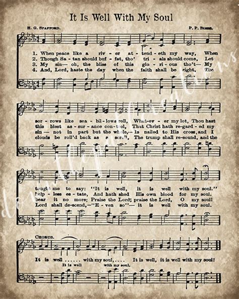 Old Hymn Print Set of 5 Printable Vintage Sheet Music - Etsy