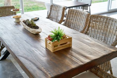 Rectangular Brown Wooden Dining Table and Chairs Set · Free Stock Photo