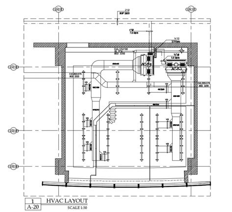 HVAC layout 2d cad drawing of autocad file - Cadbull