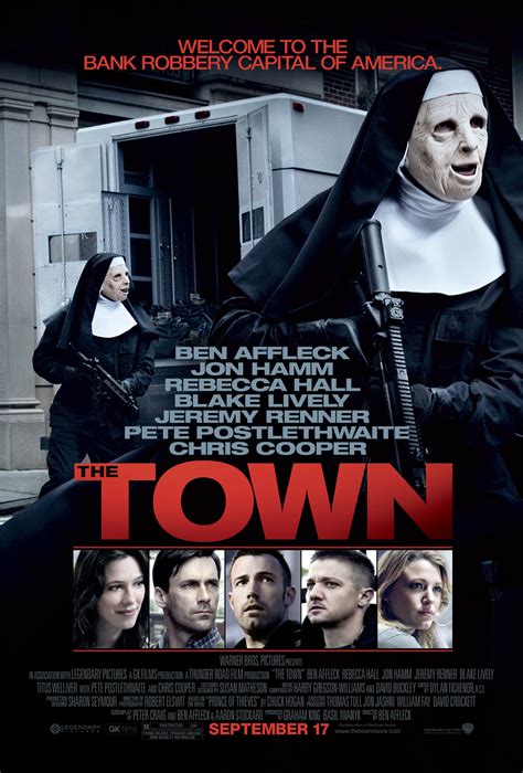 THE TOWN Movie Poster Ben Affleck Jon Hamm Jeremy Renner Movie Poster