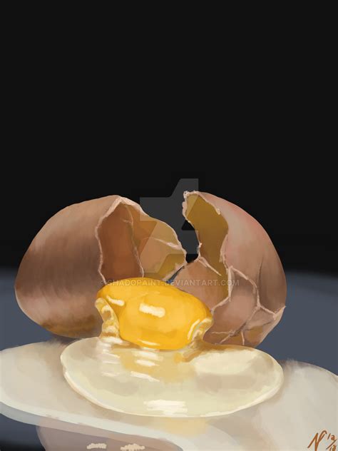 Broken Egg Study Painting by ShadoPaint on DeviantArt