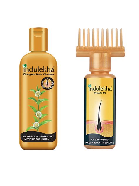 Buy Indulekha Bringha Hair Oil & Bringha Anti Hairfall Hair Cleanser ...