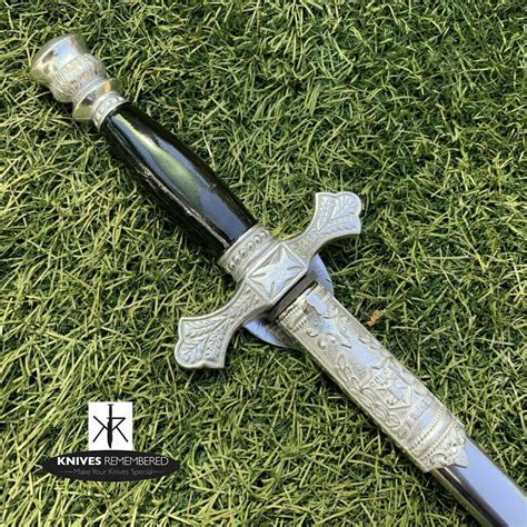 35" Knights of Columbus Sword with Chrome Scabbard Replica