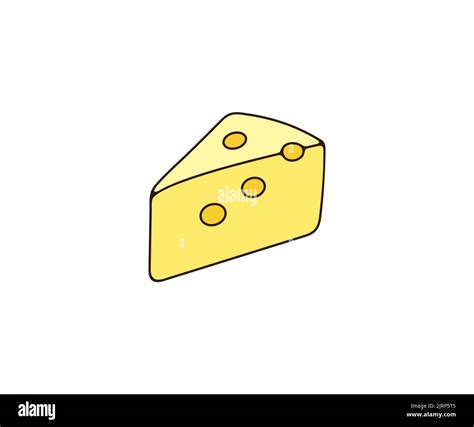 Piece of cheese, dairy and milk product, logo design. Food and meal, cheese factory and dairy ...