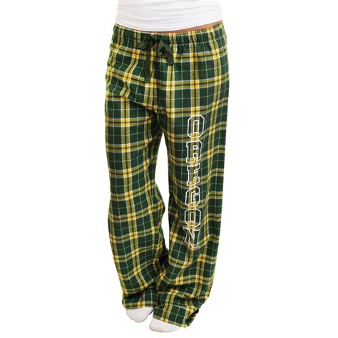 Oregon Ducks No Fill Flannel Pants - Green/Yellow | Official Oregon ...