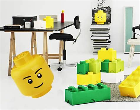 Giant LEGO man storage head Lego Storage Brick, Lego Head, Childrens Bathroom, Kid Spaces, New ...