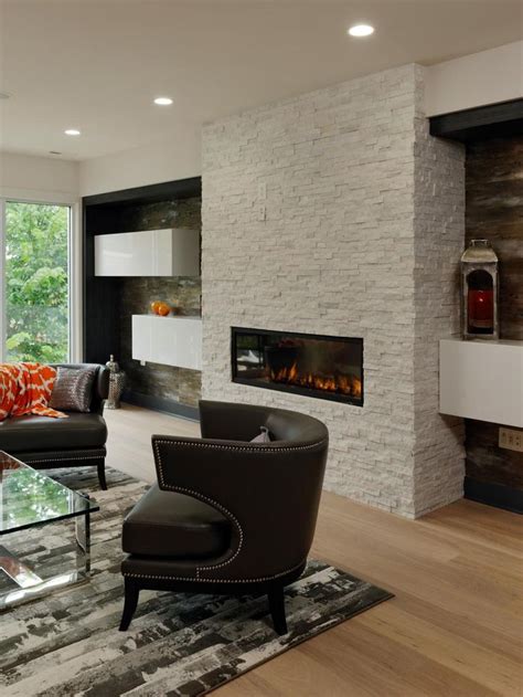 Rooms Viewer | White brick fireplace, White stone fireplaces, Contemporary fireplace