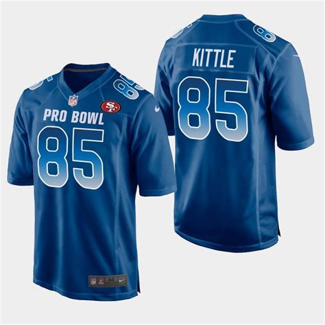 Men's 2019 Pro Bowl San Francisco 49ers #85 George Kittle Blue NFC Game Jersey