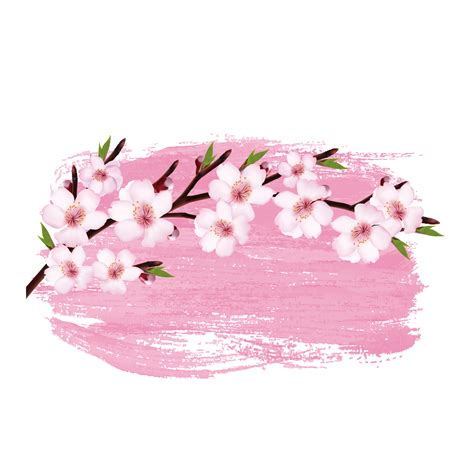 Cherry Blossom Branch Vector at GetDrawings | Free download