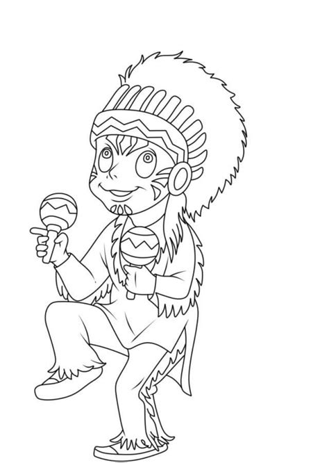 Native American Dance coloring page - Download, Print or Color Online ...