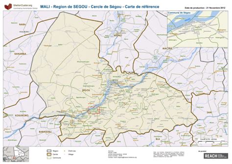 Mali - Region de Segou - Cercle de Ségou - Carte de référence (21 Nov ...