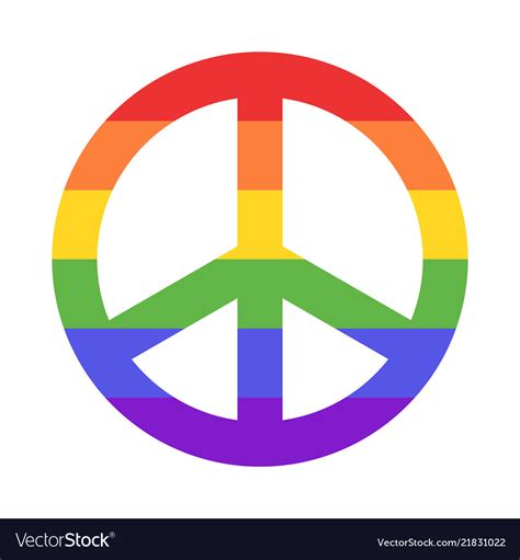 Rainbow peace sign Royalty Free Vector Image - VectorStock