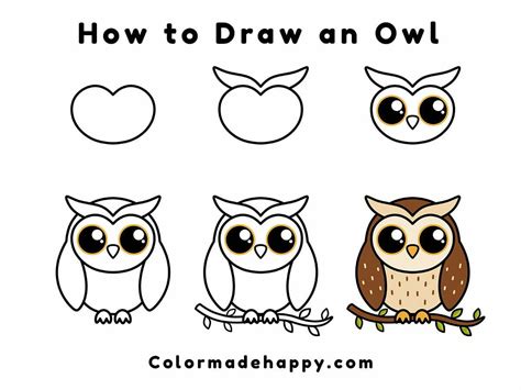 Easy and cute owl drawing cute easy tutorial for beginners