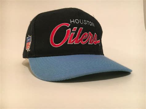 Vintage Houston Oilers Sports Specialties Script snapback hat ...