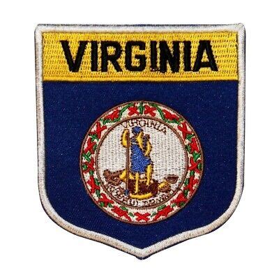 State Flag Shield Virginia Patch Badge Travel USA Embroidered Iron On Applique 769923720531 | eBay