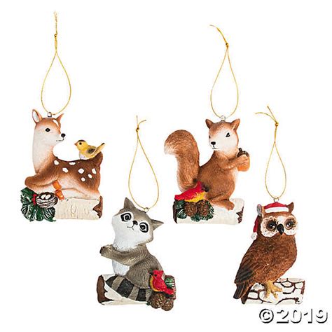 Add a bit of rustic flair to your Christmas tree, wreaths or garland with these Woodland Animal ...