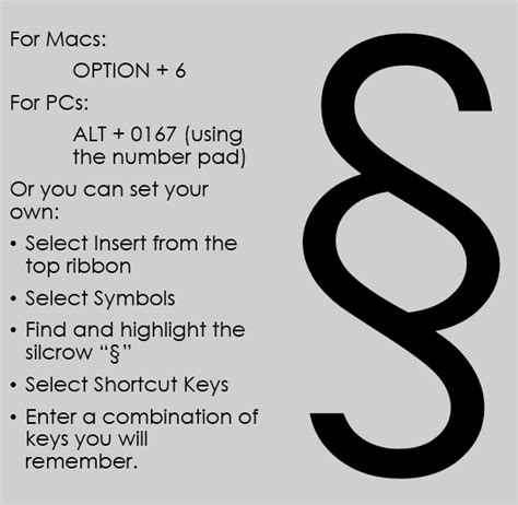 Elon Law Library Blog: Keyboard Shortcut for the Silcrow (Section Symbol).